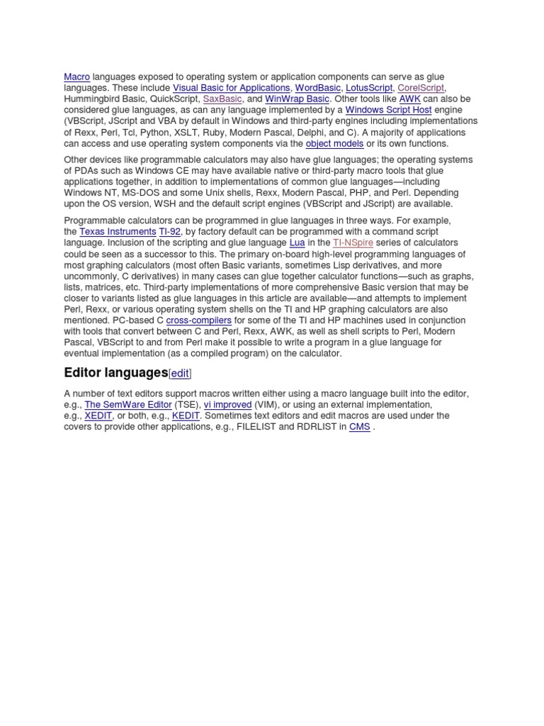 Scripting Editor Lenguajes | PDF | Scripting Language | Programming ...