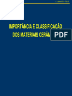 1 Importância e Classificação Dos Materiais Cerâmicos