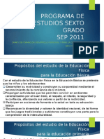 Programa de Estudios Sexto Grado Ed. Fisica