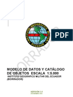 Catálogo de Objetos Del IGM - Ecuador, Escala 1:5.000