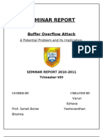 Seminar Report: Buffer Overflow Attack