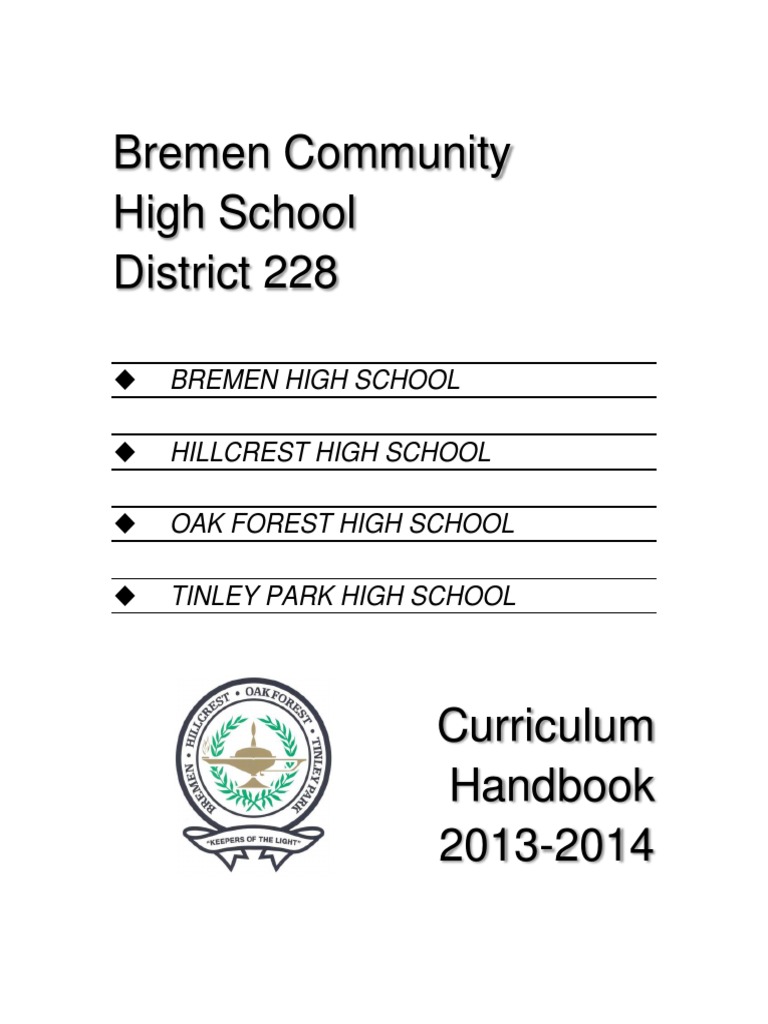 District 228 Curriculum Handbook PDF Advanced Placement Course Credit
