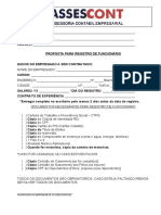 Documentos para Registro