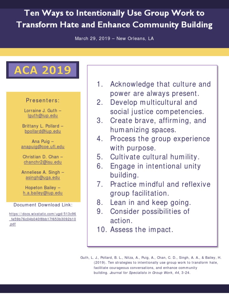 Ten Ways To Intentionally Use Group Work To Transform Hate and Enhance ...