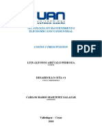 Desarrollo Guía 1 (Costos y Presupuestos)