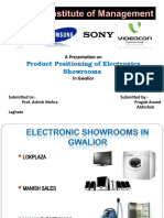 Product Positioning of Electronics Showrooms: A Presentation On