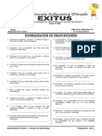 Formalización de Proposiciones: I.E.P. "EXITUS" 2020