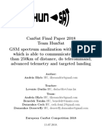 CanSat Final Paper 2018 - Team HunSat's GSM Spectrum Analysis CanSat