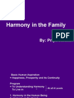Harmony in The Family: By: Priya Jaidka
