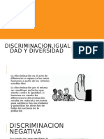 Discriminacion, Igualdad y Diversidad