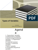 Types of Variables: Prepared By: Ciedelle Honey Lou Dimalig, Ed. D