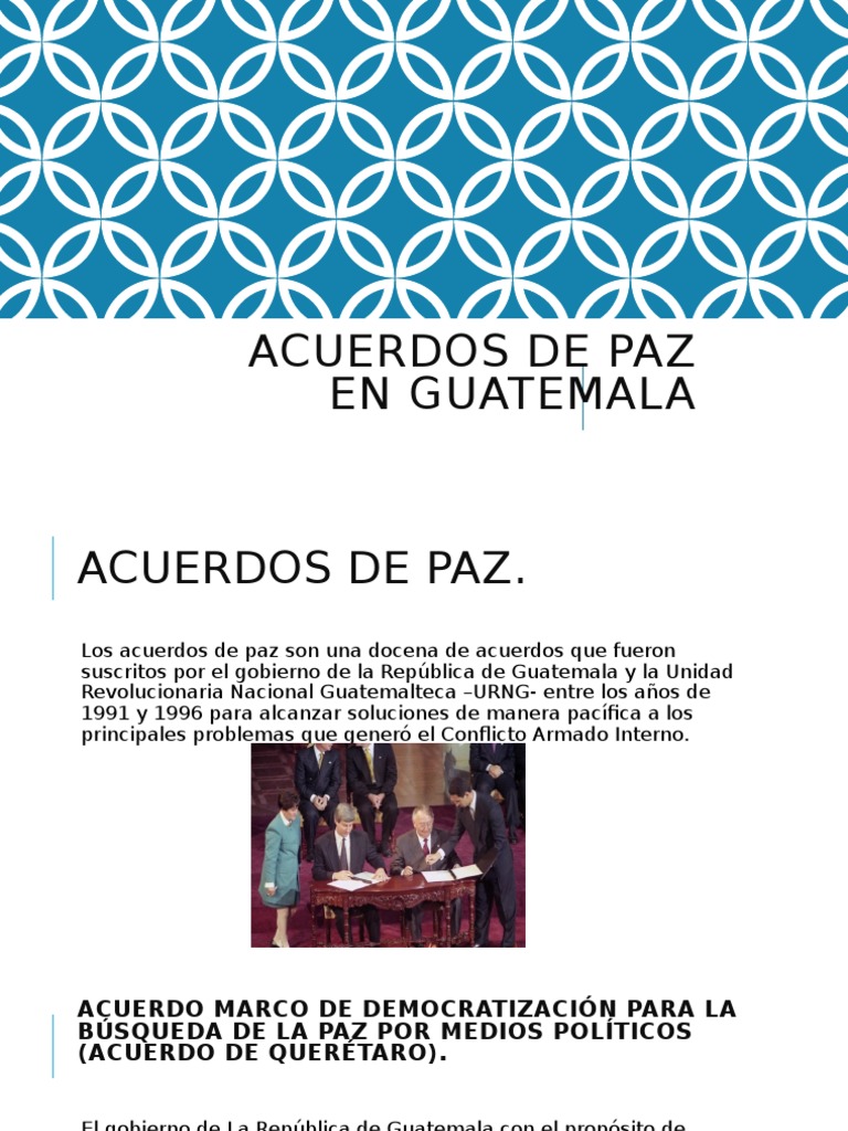 Acuerdos de Paz en Guatemala: Resumen | PDF | Guatemala | Democracia