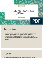 Analisis Kritis Artikel Jurnal