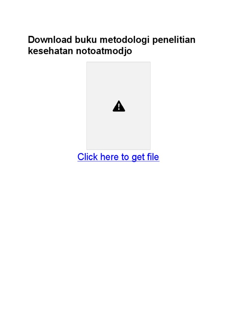Download Buku Metodologi Penelitian Kesehatan Notoatmodjo Click Here To Get File