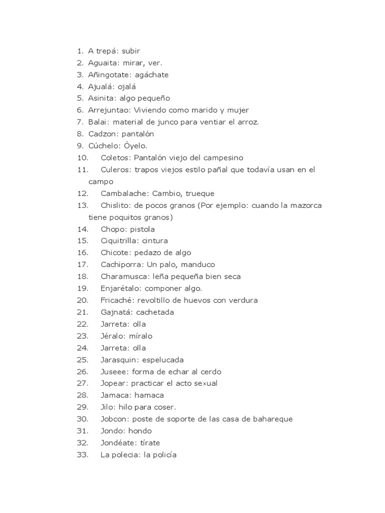 Diccionario Costeño | PDF