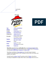 Реферат: Pizza Hut Essay Research Paper INTRODUCTIONPizza Hut