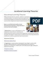 Five Educational Learning Theories Explained
