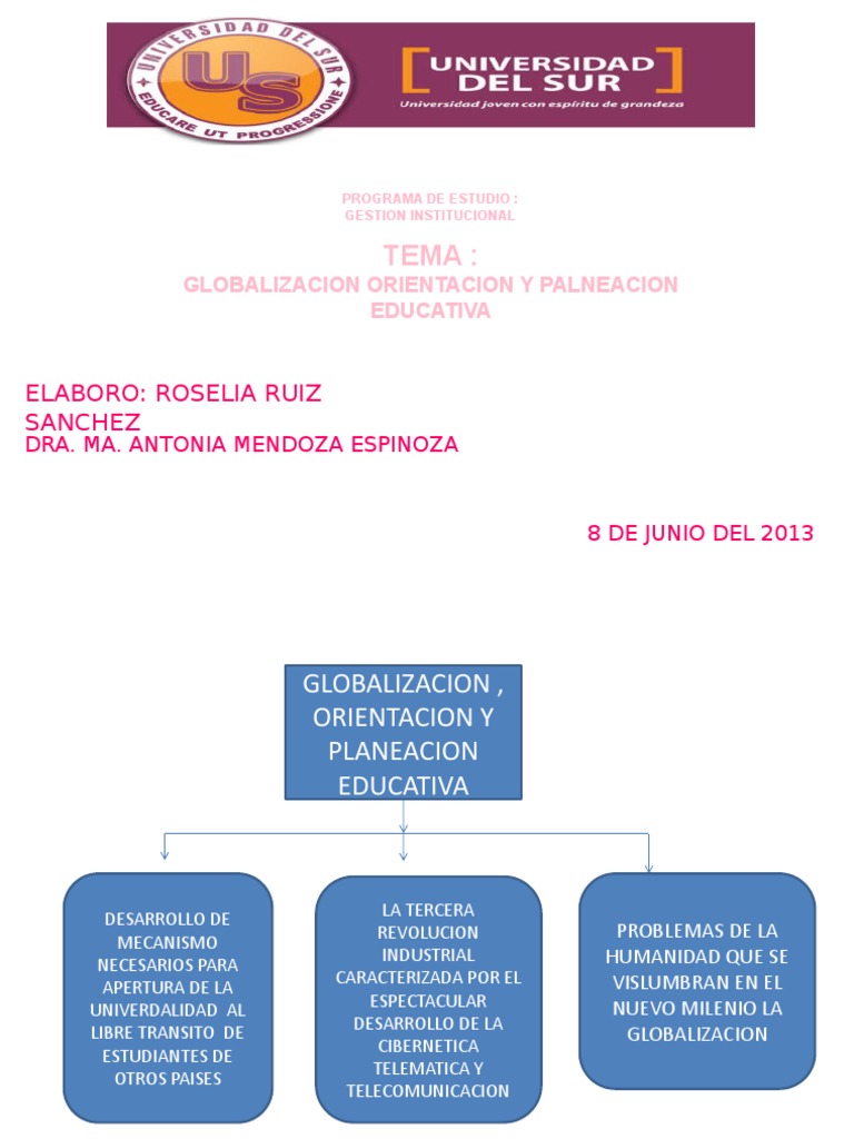 Globalizacion Orientacio y Plan Educativa | PDF | Globalización ...