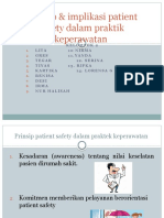 Prinsip & Implikasi Patient Safety Dalam Praktik Keperawatan