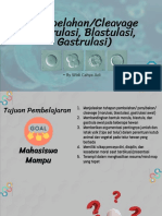 CLEAVAGE (Morulasi, Blastulasi, Gastrulasi) PDF