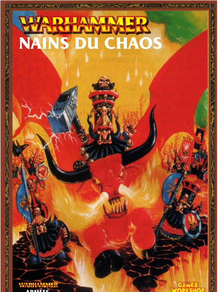 Régiment de 10 Guerriers Nains du Chaos (hache et bouclier), des st