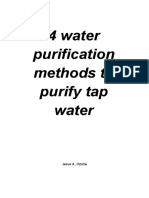 4 Water Purification Methods To Purify Tap Water