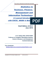Draft Edition v0-25-3 June 2019: Statistics in Business, Finance, Management & Information Technology