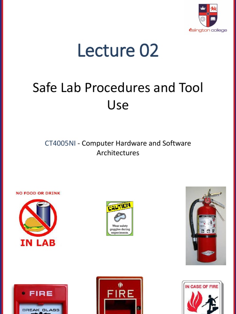 Lecture 02 Safe Lab Procedures and Tool Use PDF