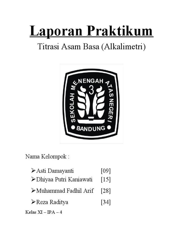 Laporan Praktikum Titrasi Asam Basa
