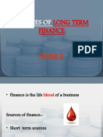 Sources of Long-Term Finance 1