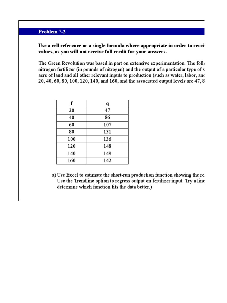 Chapter - 5 - Problem - 7-2 - Start | PDF | Production Function ...