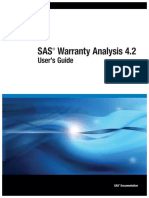 SAS Warranty Analysis 4.2: User's Guide