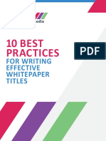 10 Best Practices: For Writing Effective Whitepaper Titles