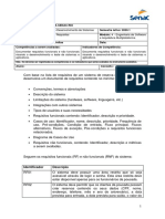 Instrumento de Avaliação - Análise de Requisitos - Especificação de Requisitos PDF