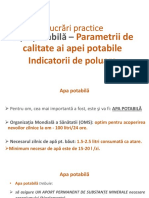 LP - Apa Potabilă - Parametrii de Calitate Ai Apei Potabile Indicatorii de Poluare PDF