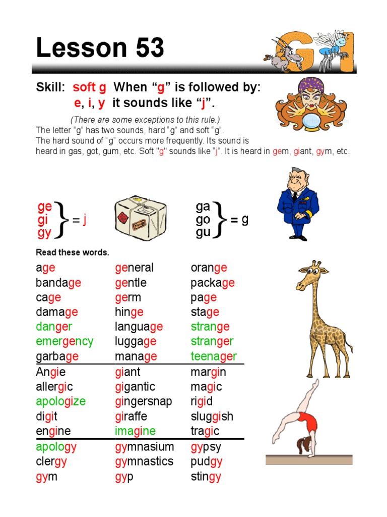 Lesson 53 Soft G Ge Gi Gy