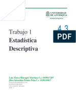 Trabajo 1 Estadística Descriptiva