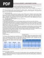 Quantitative Management-Assignment Model