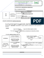 Subordinadas Completivas e Adjetivas