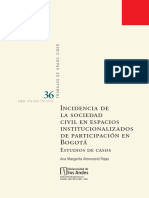 Incidencia de La Sociedad Civil en Espacios Institucionalizados PDF