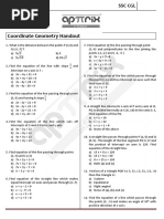 Coordinate Geometry Exercise