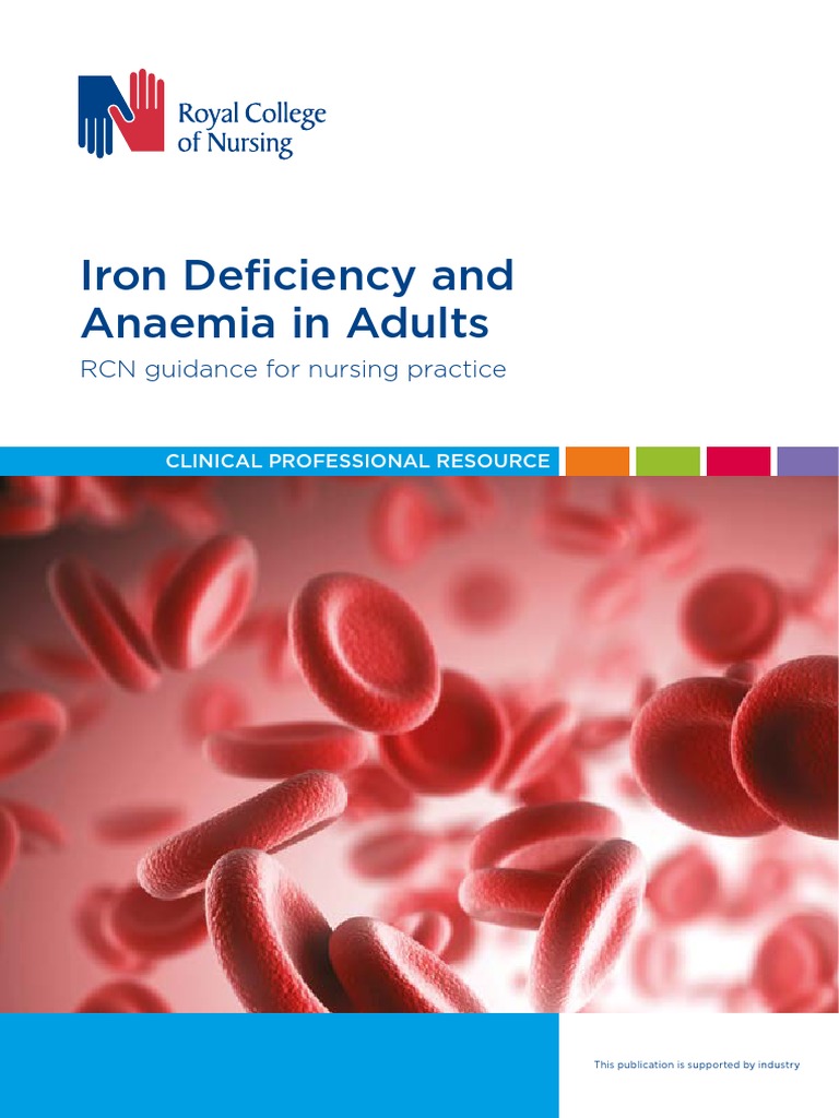 Iron Deficiency Anemia Guidelines PDF Intravenous Therapy Anemia