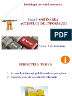 Tema 5. Obtinerea accesului informatii