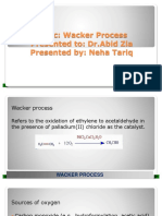 Topic: Wacker Process Presented To: DR - Abid Zia Presented By: Neha Tariq