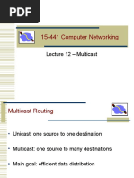 15-441 Computer Networking: Lecture 12 - Multicast