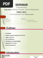 Seminar: Fuel Cell (Working, Principle, Types & Application)