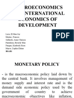 Macroeconomics and International Economics of Development