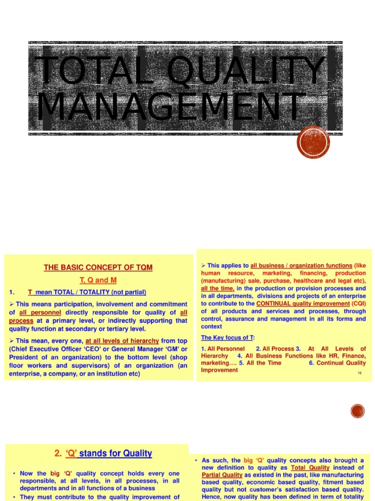 Total Quality Management | PDF