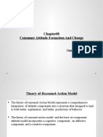 Chapter#8 Consumer Attitude Formation and Change: Name: Nimra Zafar Sap#6891