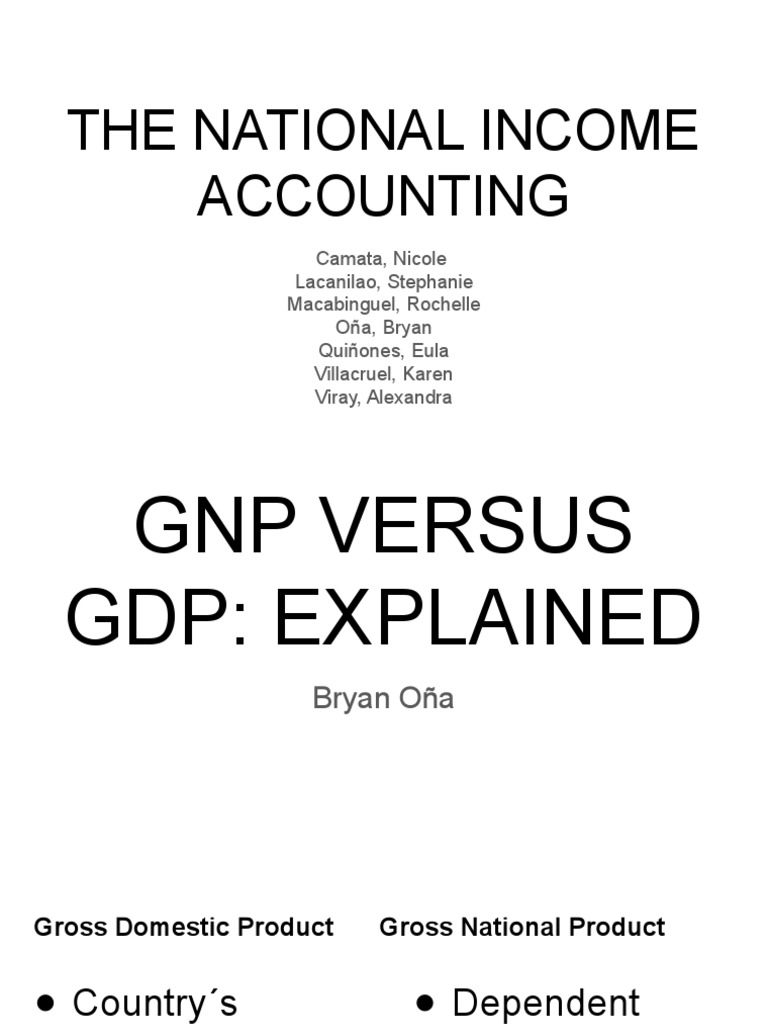 The National Income Accounting | PDF | Measures Of National Income And ...